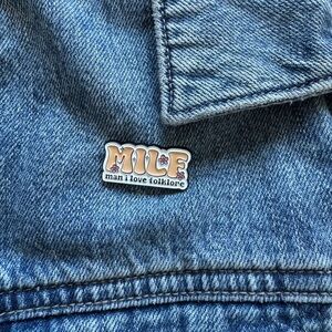 Man I love Folk Enamel Pin